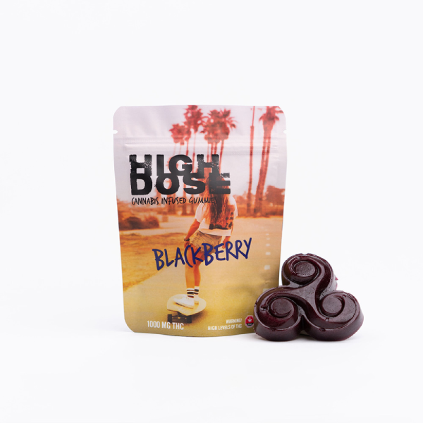 Buy High Dose – Blackberry THC Gummies 1000mg Online in Canada