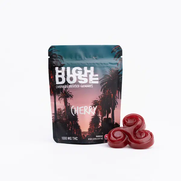 Buy High Dose – Cherry THC Gummies 500mg Online in Canada