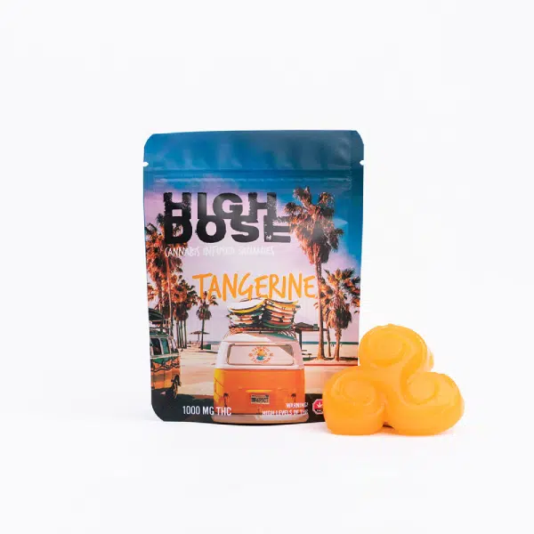 Buy High Dose – Tangerine THC Gummies 1000mg Online in Canada