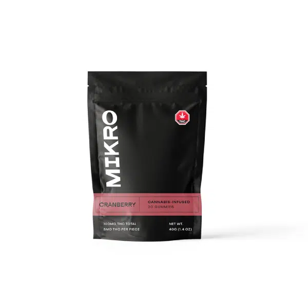 Buy Mikro – Cranberry THC Gummies 100mg Online in Canada