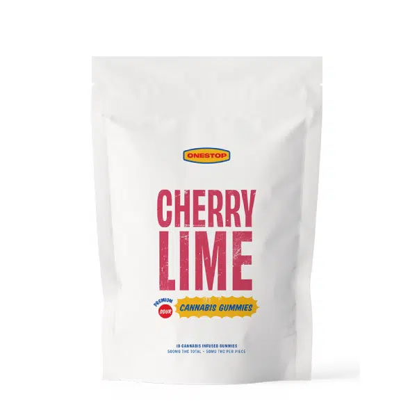 Buy OneStop – Sour Cherry Lime THC Gummies 500mg | Bare Cannabis