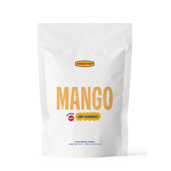 Buy OneStop – Mango CBD Gummies 500mg - Bare Cannabis