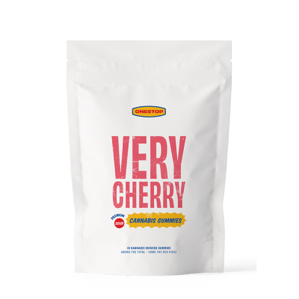 OneStop – Sour Very Cherry THC Gummies 500mg | Buy Edibles Online