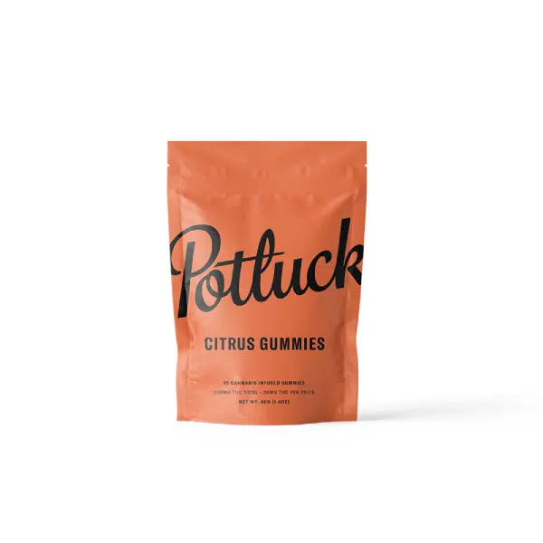 Buy Potluck – Citrus THC Gummies 200mg | Edibles Online