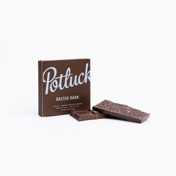 Potluck – Salted Dark THC Chocolate 300mg | Bare Cannabis