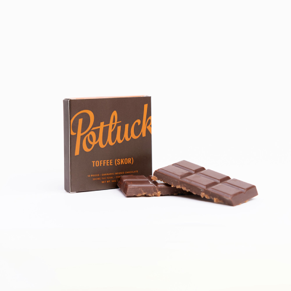 Potluck – Toffee (SKOR) THC Chocolate 300mg | Best Cannabis